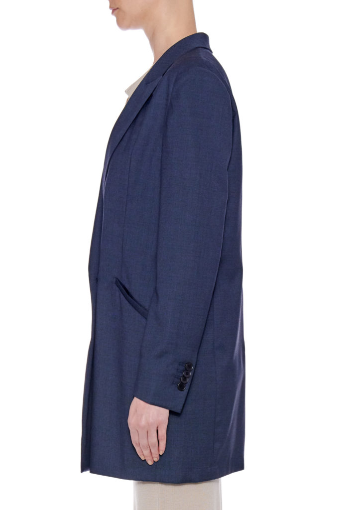 Caruna Jacket – Long loose fit jacket in navy30383