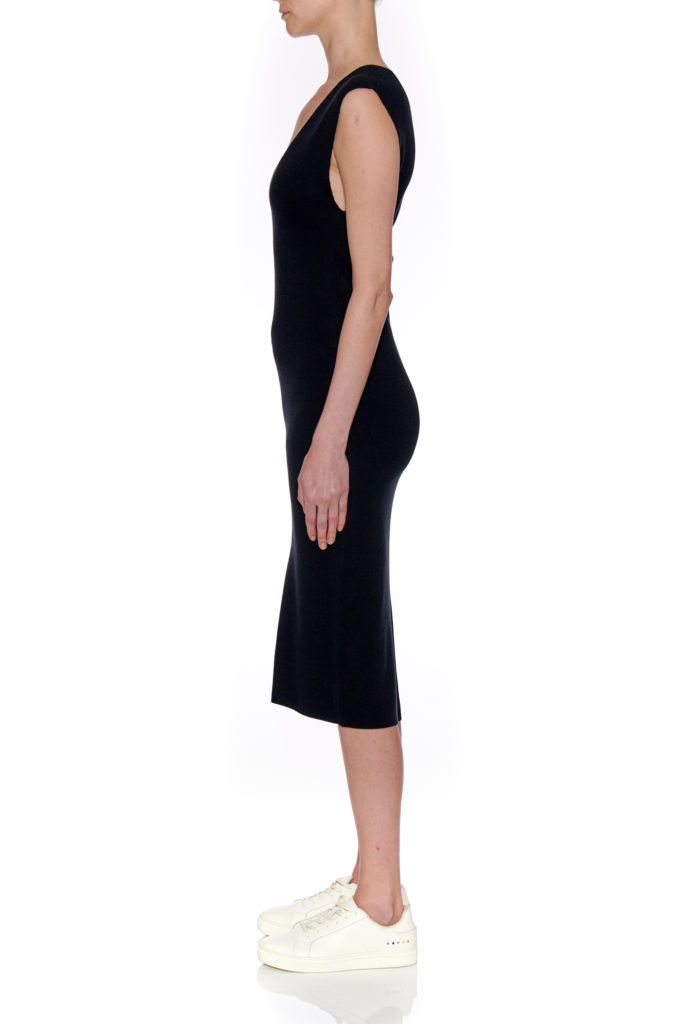 Seville  Dress – Midi plain knit silk dress30279