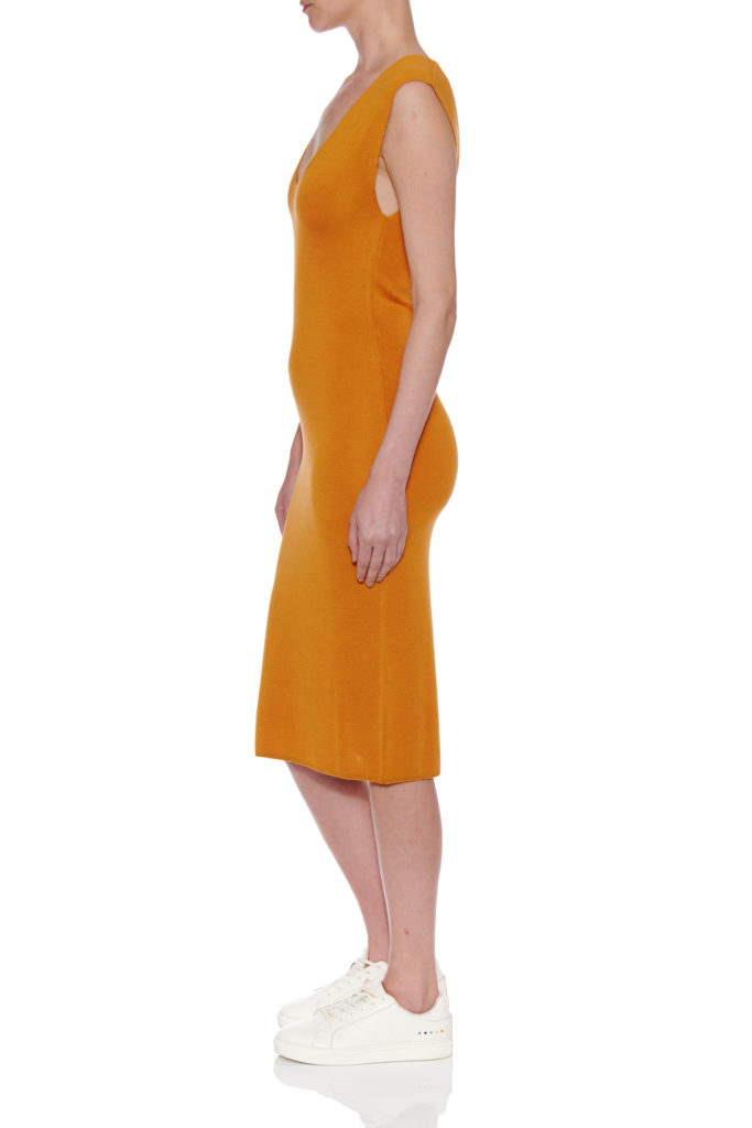 Seville Dress – Midi plain knit silk dress30275