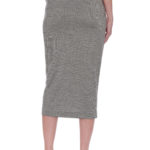 Valencia Skirt – Jersey knee length drape skirt30307