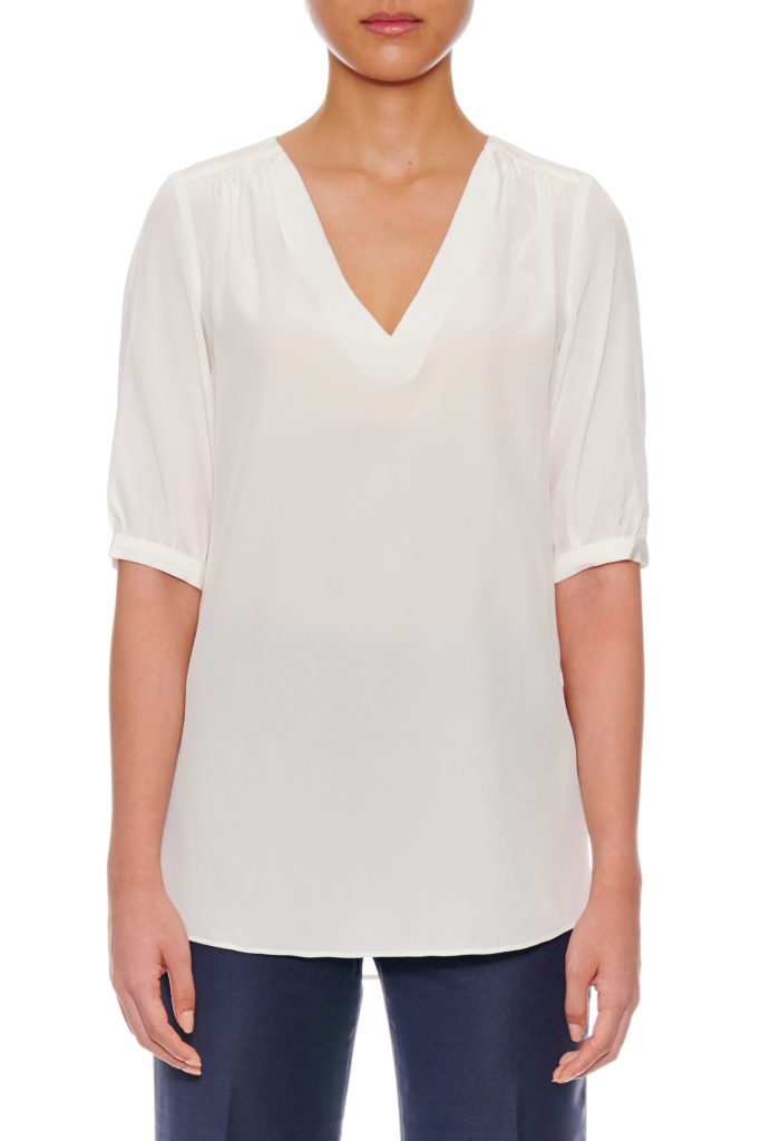 Cannes Blouse – Relaxed fit v-neck silk crepe blouse29981