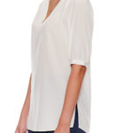 Cannes Blouse – Relaxed fit v-neck silk crepe blouse29982