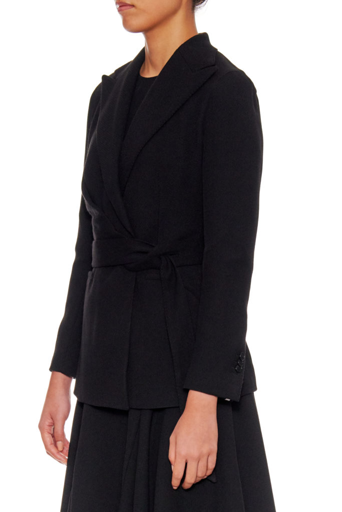 Avignon Jacket – Wool wrap jacket with peaked lapels30257