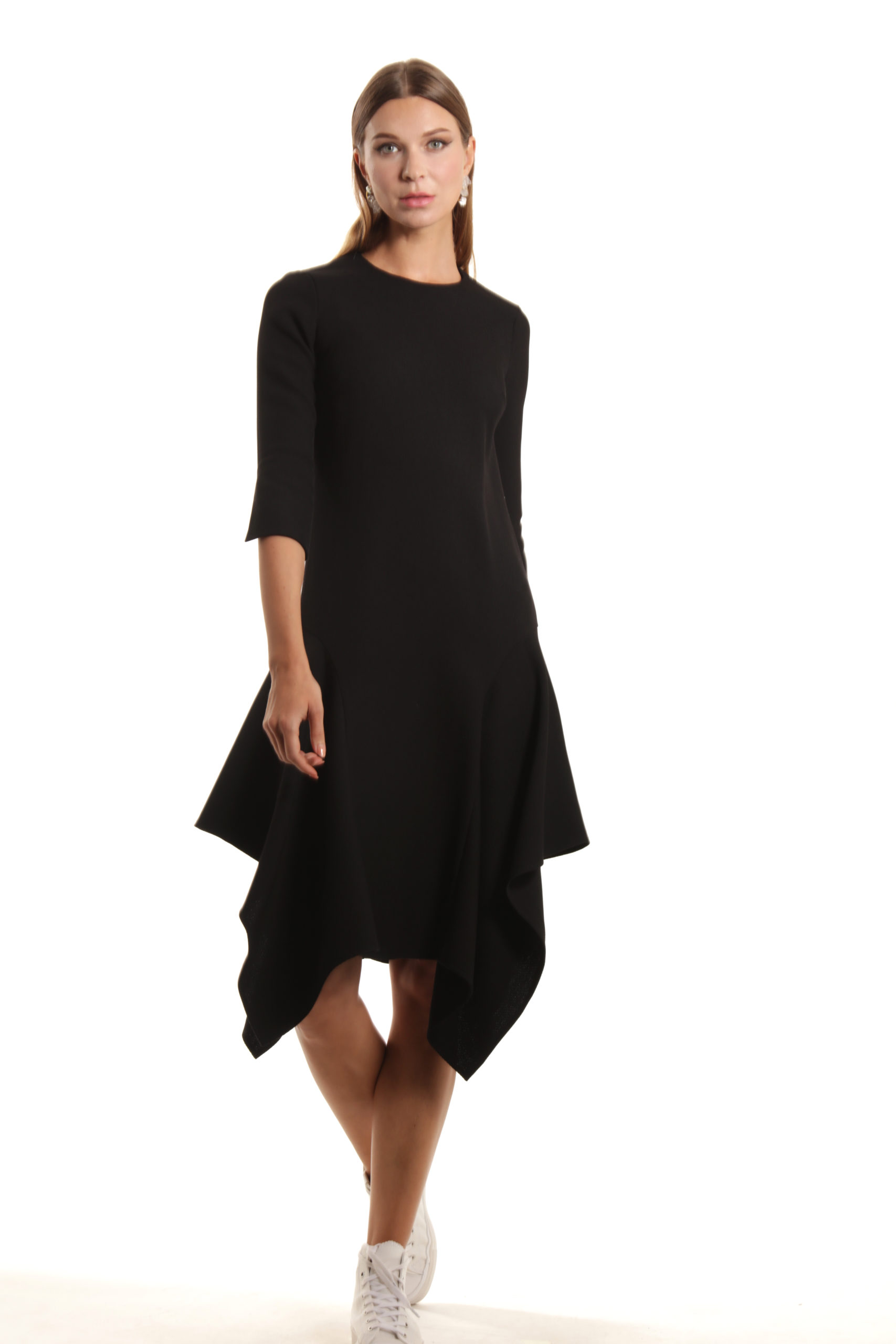 Dijon Dress – Shift dress with handkerchief hem