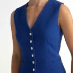 Maia Waistcoat – Fitted waistcoat in electric blue29886