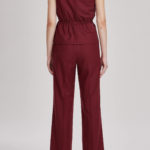 Bordeaux Trouser – Slim-fit bootcut trousers in red wine pure wool31175