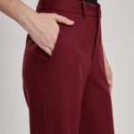 Bordeaux Trouser – Slim-fit bootcut trousers in red wine pure wool31176